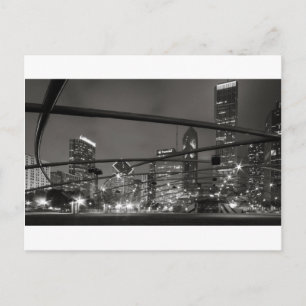 Cartão Postal Preto & branco da skyline de Chicago