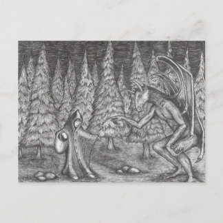 Cartão Postal Preto como Noite