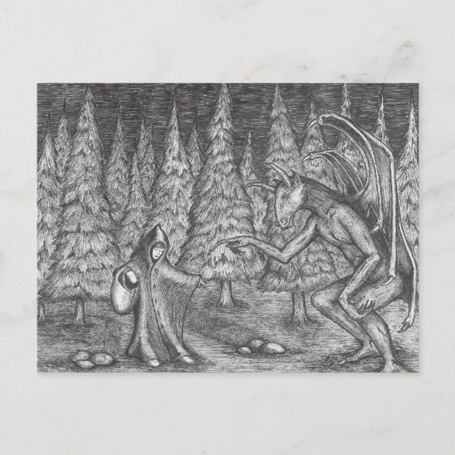 Cartão Postal Preto como Noite (Frente)