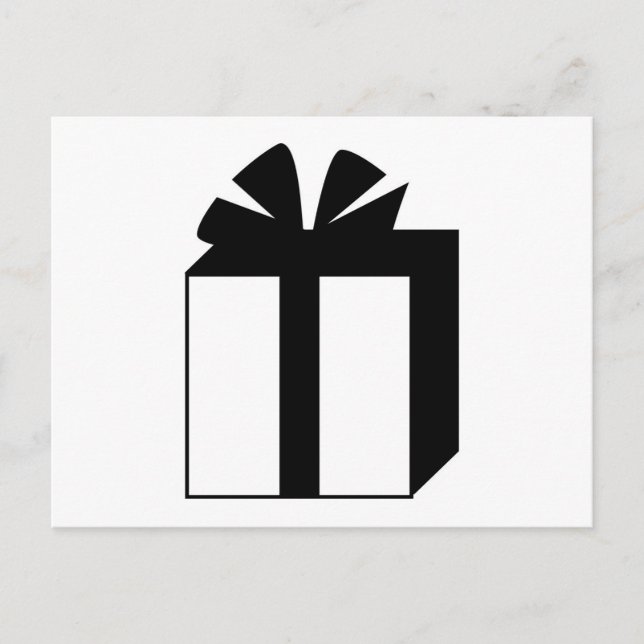 Cartão Postal Preto e Branco presente (Frente)