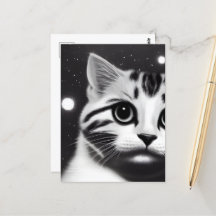 Preto e branco retrógrado Grande Gatinho