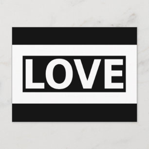 Cartão Postal preto e branco / schwarz und weiß LOVE Grußkarte