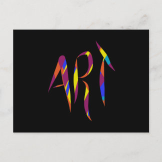 Cartão Postal Preto e Colorido É arte, mãe.