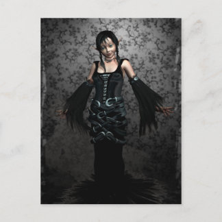 Cartão postal preto gótico