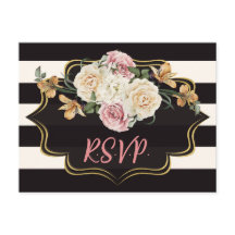 Preto Negrito, Faixa de Marfim, RSVP Floral