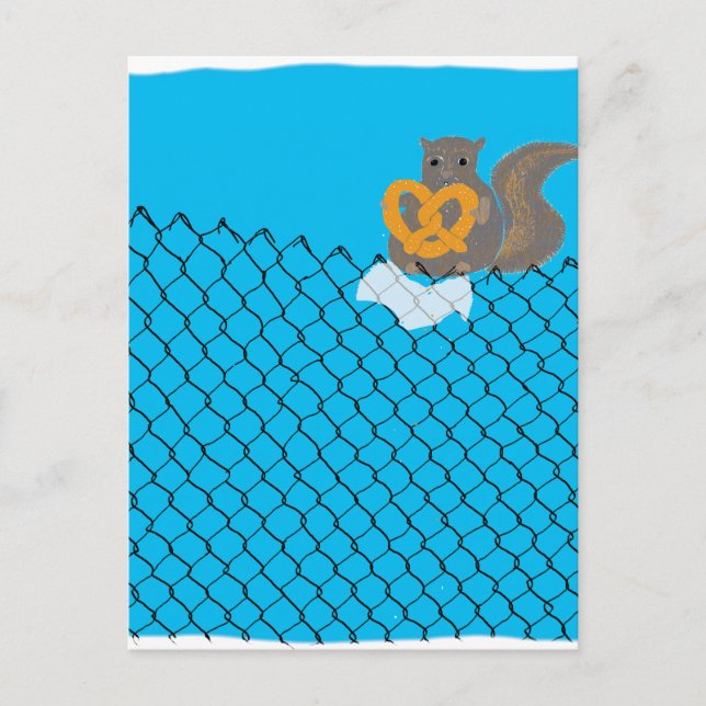 Cartão Postal Pretzel comedor de esquilo (Frente)