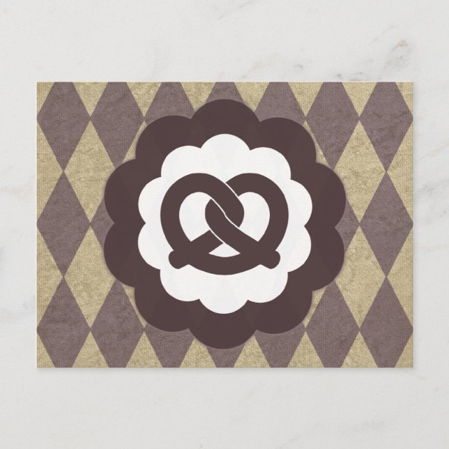 Cartão Postal pretzel vintage (Frente)