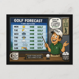Cartão Postal Previsão de golfe