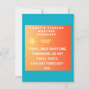 Cartão Postal Previsão de Tempo Iídica