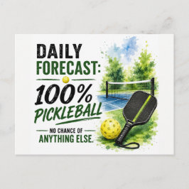 Cartão Postal Previsão diária da vida de Pickleball