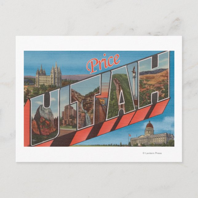 Cartão Postal Price, UtahLarge Letter ScenesPrice, UT (Frente)