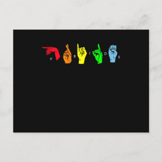 Cartão Postal Pride ASL LGBTQ Sign Language