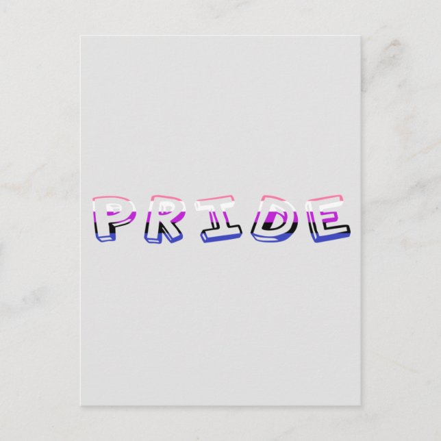 Cartão Postal Pride Holo | Genderfluid Pride Postkarte (Frente)