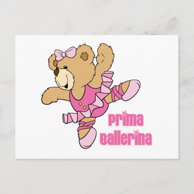 Cartão Postal Prima Ballerina Bear (Frente)