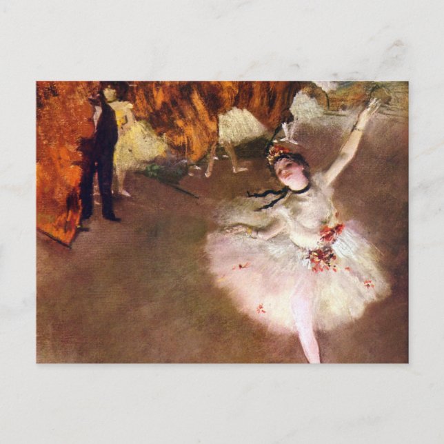 Cartão Postal Prima Ballerina, Rosita Mauri por Edgar Degas (Frente)