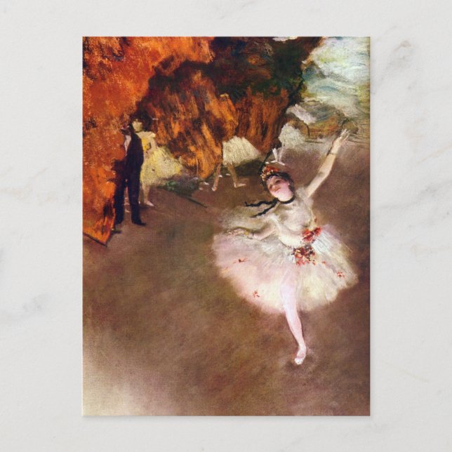 Cartão Postal Prima Ballerina, Rosita Mauri por Edgar Degas (Frente)
