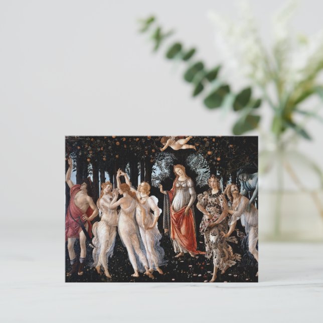 Cartão Postal Primavera Botticelli (Em pé/Frente)