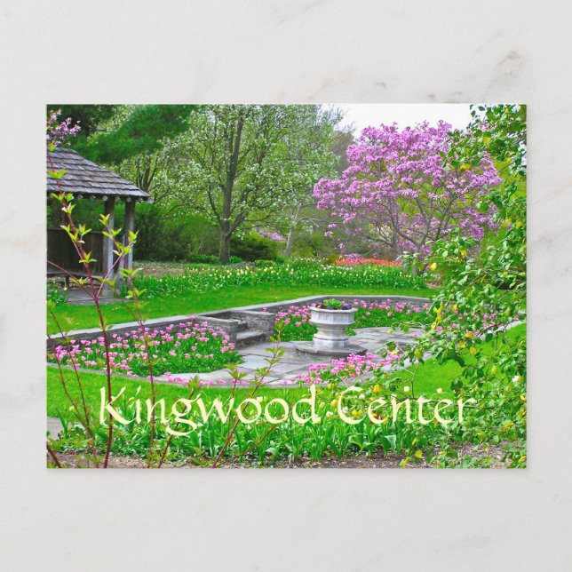 CARTÃO POSTAL PRIMAVERA BURSTS FORTH EM BELAS CORES" (Frente)