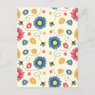 Cartão Postal Primavera Cores
