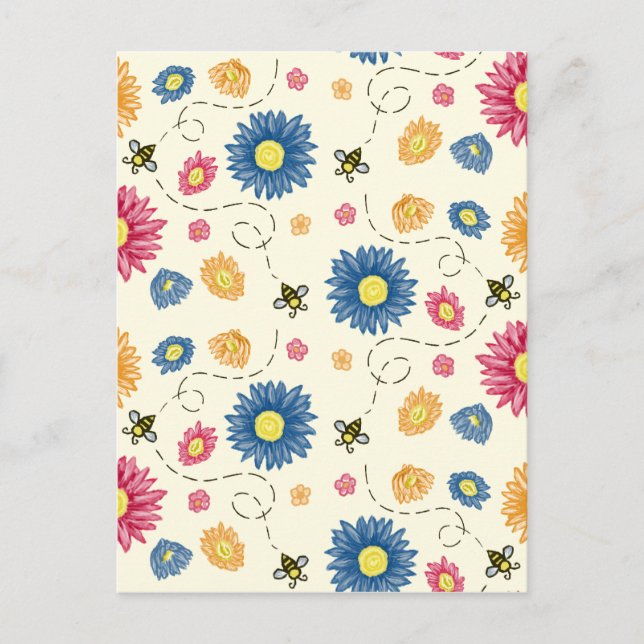 Cartão Postal Primavera Cores (Frente)