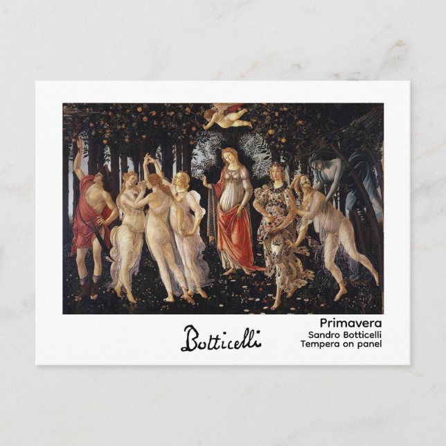 Cartão Postal Primavera de Botticelli (Frente)