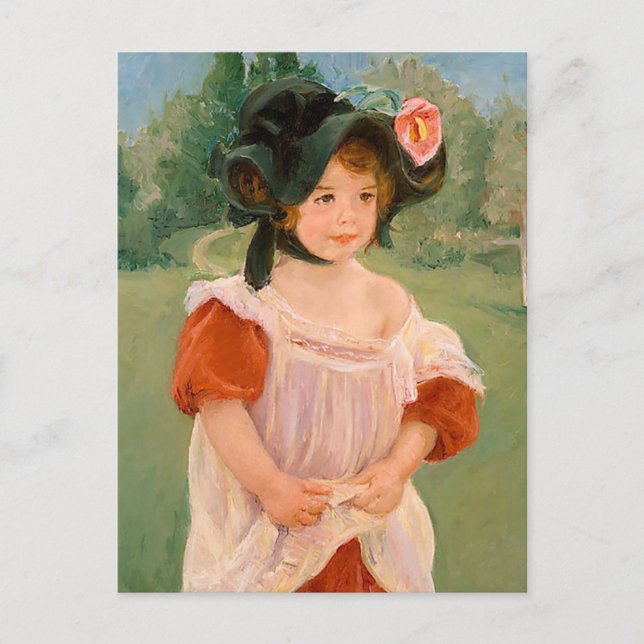 Cartão Postal Primavera de Mary Cassatt ": Margot que está em um (Frente)
