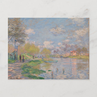 Cartão Postal Primavera do Sena por Monet Impressionist