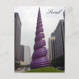 Cartão Postal primavera em arte de seoul