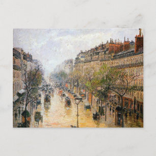 Cartão Postal Primavera em Montmartre por Camille Pissarro
