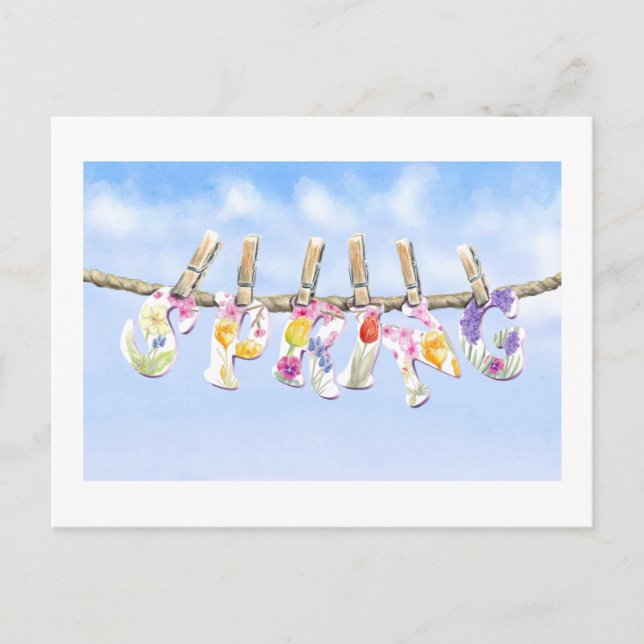 Cartão Postal Primavera está aqui (Frente)
