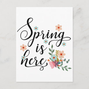 Cartão Postal primavera está aqui