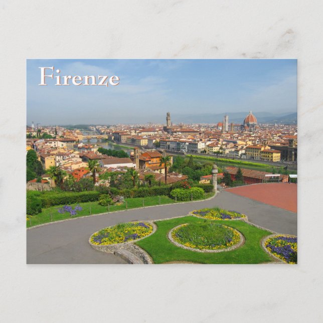 Cartão Postal Primavera floresce em Florença (Frente)