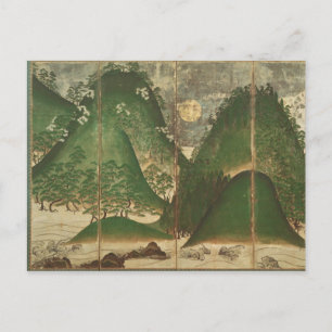 Cartão Postal Primavera Paisagem com Sol