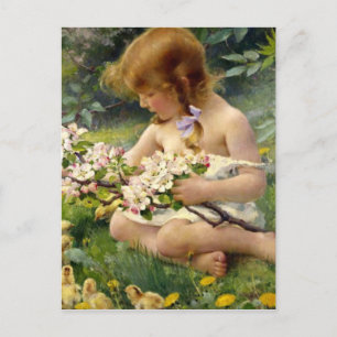 Cartão Postal "Primavera" por Franz Dvorak