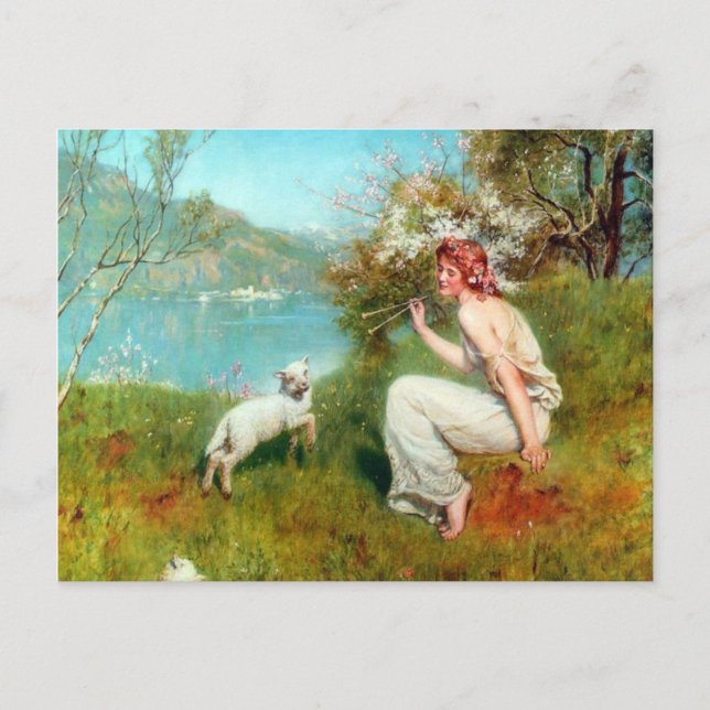 Cartão Postal Primavera por John Collier (Frente)