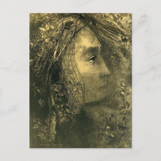 Cartão Postal Primavera por Odilon Redon (Frente)