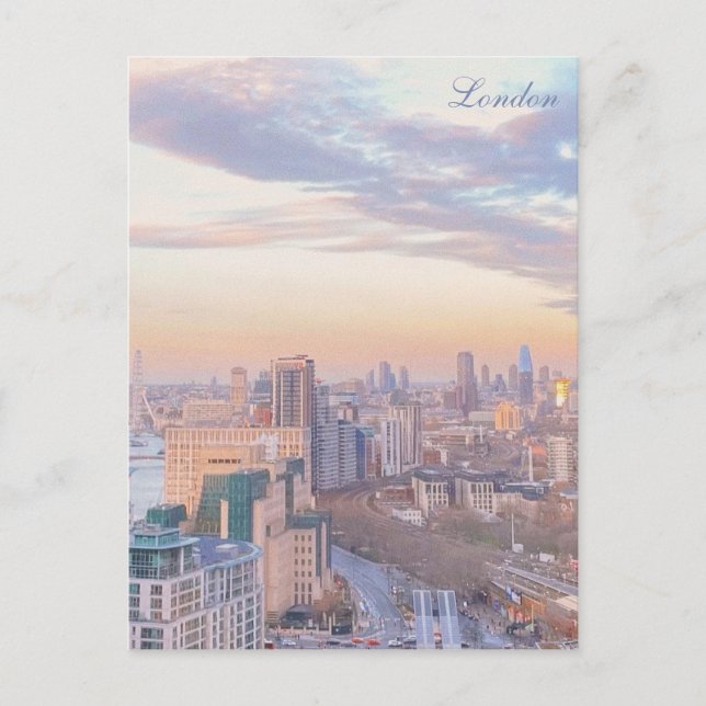 Cartão Postal Primavera Sunset, Londres (Frente)