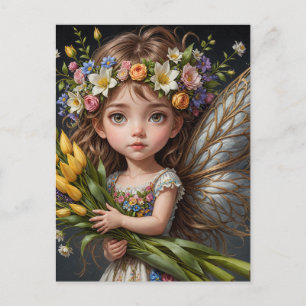 Cartão Postal Primavera Tulip Fairy