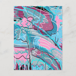Cartão Postal Primavera Waters Abstrato de Arte