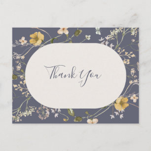 Cartão Postal Primavera Wildflower Casamento Púrpura Dusty Ob