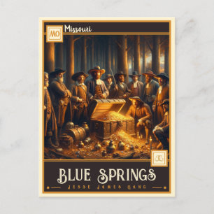 Cartão Postal Primaveras azuis, Missouri   Vintage