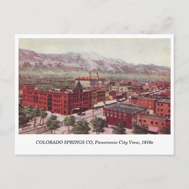 Cartão Postal Primaveras Colorado CO General View 1910s (Frente)