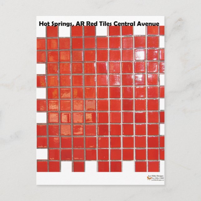 Cartão Postal Primaveras Quentes, Azulejos Vermelhos AR Presente (Frente)