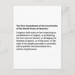 Cartão Postal Primeira Alteração da Constituição