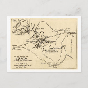 Cartão Postal Primeira Batalha de Bull Run - Guerra Civil Panor
