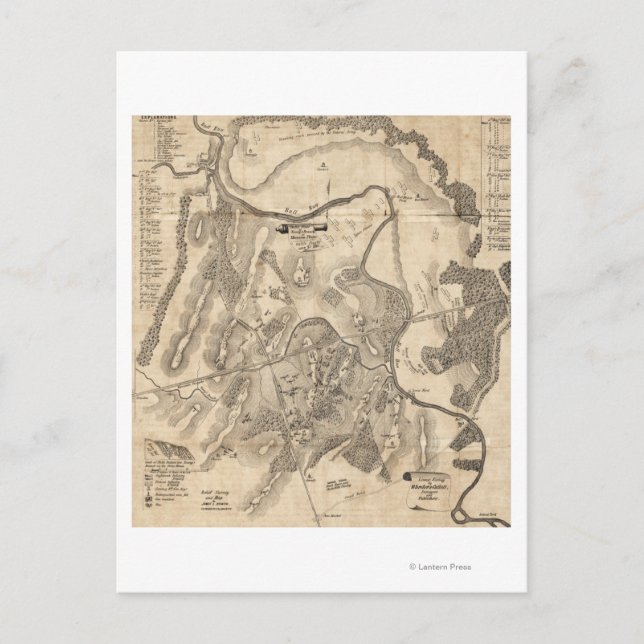 Cartão Postal Primeira Batalha de Bull Run - Guerra Civil Panorâ (Frente)