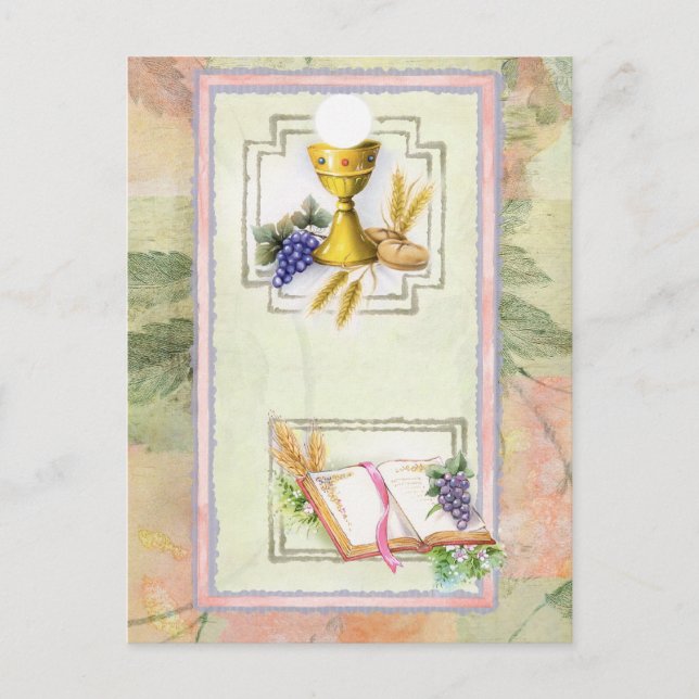 Cartão Postal Primeira Comunhão, confirmação (Frente)