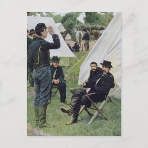 Cartão Postal Primeira entrevista com Sheridans em Rowand