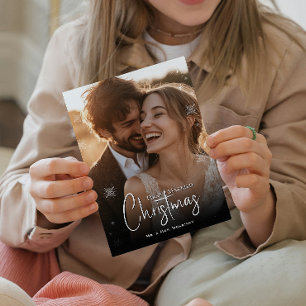 Cartão Postal Primeira Foto de Natal Casada