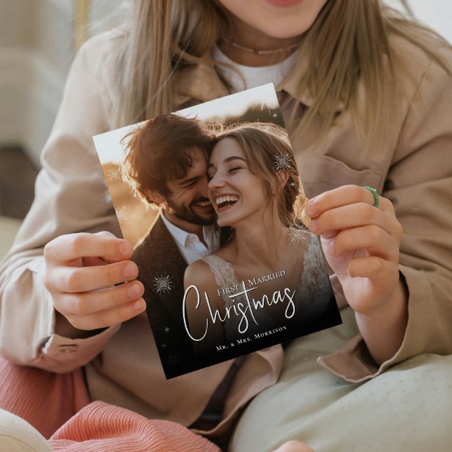 Cartão Postal Primeira Foto de Natal Casada (Criador carregado)